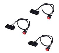 Mucshim 3 unidades de 50 cm de cable de cobre de 24 pines hembra ATX PSU PC Power comprobador de arranque con interruptor de encendido/apagado