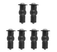 Mucshim 3 x Asiento de inodoro Top Fix con bisagra de fijación con orificios, buena tuerca, tornillo de goma, para pared