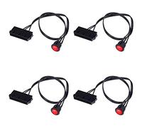Mucshim 4 unidades de 50 cm de cable de cobre de 24 pines hembra ATX PSU PC Power comprobador de arranque con interruptor de encendido/apagado