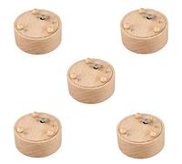 Mucshim 5X ronda caja de música vacía cumpleaños figuras de acción figura arte miniaturas sin música especificada