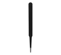 Mucshim Antiestático Punta Plaza De Acero Inoxidable Pinzas Rectas 4.7" - Negro