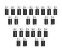 Mucshim Bloqueador de datos USB de 25 piezas, solo adaptador de bloqueo USB recargable para bloquear la sincronización de datos, protección jugo de jacking, negro