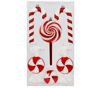 Mucshim Colgante de Navidad para colgar, bola de azúcar, bastón de caramelo, colgante, rojo, caramelo, piruleta, árbol de Navidad, decoración, hogar, año , B, fácil instalación, fácil de bedi