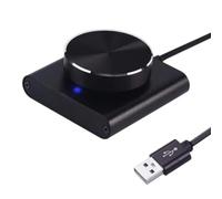 Mucshim Control de volumen USB para ordenador sin pérdidas, control de volumen, botón giratorio, control digital con botón de silencio de un botón, fácil de usar