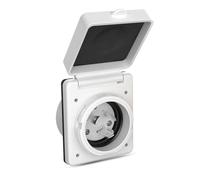 Mucshim Enchufe de 30 A RV con tapón de rosca, enchufe de entrada de corriente 125 V/250 V RV para remolque de marino CamperShed