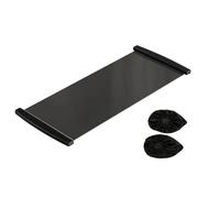 Mucshim Esterilla deslizante para yoga, deporte, fitness, placa deslizante, ejercicio central, patinaje, tabla de entrenamiento de piernas, equipo de fitness, duradero, negro, 140 cm