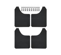 Mud Flaps Auto Universales Guardabarros con efecto de fibra de carbono, guardabarros para coche, cubierta con Hardware, accesorios universales delanteros y traseros Kotflügelschutz(Black - 4X4 LOGO)