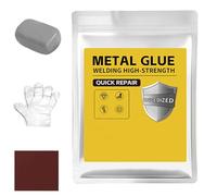 Mud Iron Glue, (160g per Pack) Plastic Steel Welding Adhesive, Heat & Waterproof Epoxy Resin for Metal/Plastic/Ceramic/Stone Repair, Universal Pipe Sealing & Crack Filler (Gray,1PCS)