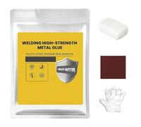 Mud Iron Glue, Welding High-Strength Metal Repair Adhesive, Waterproof Heat Resistant Epoxy Glues for Metal, Pipes, Wall Cracks, Wood & Plastic (White,2Pcs)