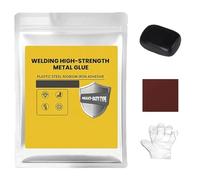 Mud Iron Glue, Welding High-Strength Metal Repair Adhesive, Waterproof Heat Resistant Epoxy Glues for Metal, Pipes, Wall Cracks, Wood & Plastic (Black,2Pcs)