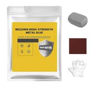 Mud Iron Glue, Welding High-Strength Metal Repair Adhesive, Waterproof Heat Resistant Epoxy Glues for Metal, Pipes, Wall Cracks, Wood & Plastic (Gray,2Pcs)