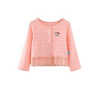 Mud Kingdom Niñas Cardigan Shrug con Ojales Lindo Oso Manga Largas Rosado 7-8 Años