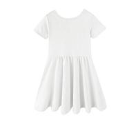 Mud Kingdom Niñas Pequeñas Vestido Patinadora Twirly por Fiesta de Escuela Verano A-Line Blanco 2 Años