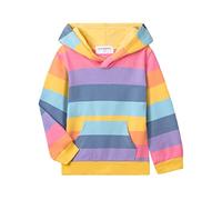 Mud Kingdom Niños y Niñas Sudadera con capucha deportiva de raya empalme de manga larga corbata de tinte flores casuales otoño e invierno 2-9 años, Rayas de colores, 2 años