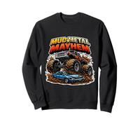 Mud Metal Mayham Cool Monster Truck Lover Fan Entusiasta Sudadera