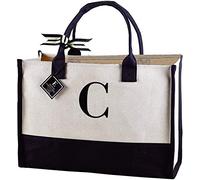 Mud Pie 501103 C-Initial Bolsa de lona