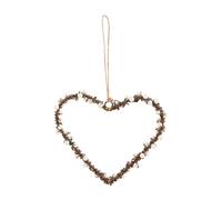 Mud Pie Adorno de Alambre de Perlas, corazón, 4 1/2 x 3 1/4 Pulgadas