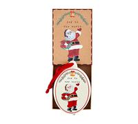 Mud Pie Adorno de Navidad Vintage, alegría, 5 14 x 3 34 Pulgadas