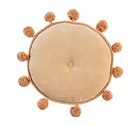 Mud Pie, Almohada Redonda de Terciopelo Rosa, 18 Pulgadas de diámetro