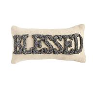 Mud Pie, Blessed, Mu dPie Fall Mini Almohada con Gancho, 6 x 12 Pulgadas