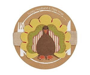 Mud Pie Children's Thanksgiving Yellow Turkey Headband, Yellow
