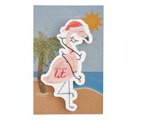 Mud Pie FLAMINGO XMAS SHAPED NAPKINS, 7" x 3 3/4"