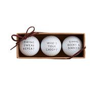 Mud Pie Funny Golf Ball Sets (Who's Your Caddy)