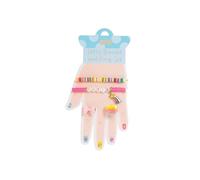 Mud Pie Juego de pulsera y anillo azul para niños