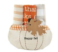 Mud Pie Juego de Toallas de Calabaza, Happy Fall, 21 x 14 Pulgadas