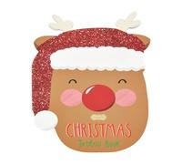 Mud Pie Libro de tatuajes de reno para niños; 6 3/4 x 5 3/4 pulgadas