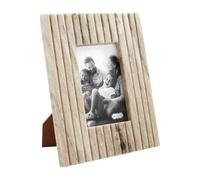 Mud Pie Marco de mármol a rayas beige de 5 x 7 pulgadas; 10 3/4 x 8 3/4 pulgadas