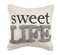 Mud Pie, Sweet Life - Mini Almohada de Gancho de Granja, 8 x 8 Pulgadas