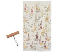 Mud Pie Toalla con Estampado de Vino; Toalla de 24 x 15 Pulgadas | Tenedor de 4 1/4 Pulgadas