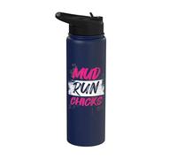 Mud Run Chicks Muddy Race Mud Run - Pista de barro Stainless Steel Insulated Water Bottle