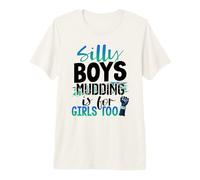 Mud Running Silly Boys Mudding para niñas también 4x4 Camiseta Premium