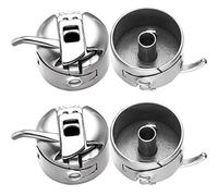 Mudder 4 Piezas Caja de Bobina de Máquina de Coser Caja de Bobina de Acero Inoxidable para Carga Frontal 15 Máquinas de Clase