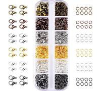 Mudder 6 Colors Lobster Claw Clasps and 6 Colors Open Jump Rings for J