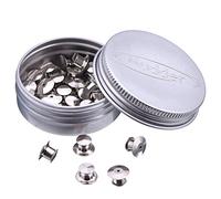 Mudder V-AS1433-30 WedDecor-Alfileres Cierres, expositores, Etiquetas de Nombres, Ganchos, Manualidades, Bricolaje, no Requiere Herramientas, Plata, 30 Unidades, latón, Plateado, 10 mm
