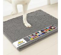 Muddy Mat® Alfombra Original para Puerta de Perro para Patas Embarradas, Microfibra Súper Absorbente, Alfombra Antideslizante Lavable para Mascotas, Alfombra de Entrada de Chenilla de Secado Rápido