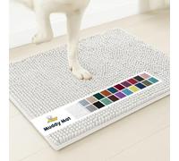 Muddy Mat Shown on TV - Tapete de microfibra súper absorbente para patas fangosas, antideslizante y lavable, tapete de entrada de felpilla de secado rápido, lavable a máquina, alfombra