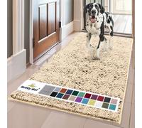 Muddy Mat® | Super Absorbent Door Mat Indoor, Microfiber Quick Dry Chenille Entryway Rug, Non-Slip Front Door Mat, Indoor Mats for Entryway, Machine Washable Pet Rug, Beige 24"x72"