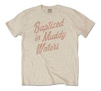 Muddy Waters - Camiseta de Manga Corta para Hombre, Color Arena - Beige - Medium