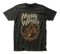 Muddy Waters Father of Chicago Blues T Shirt Mens Licensed Rock N Roll tee BlackM