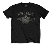 Muddy Waters Hombre Electric Blues Vintage Camiseta Not Applicable, Negro (Black Black), Large