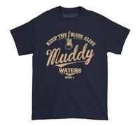 Muddy Waters Hombre Keep The Blues Alive Camiseta Not Applicable, Azul (Blue Navy), Medium