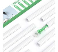 MUDEELA Canaleta para Cables pequeña, Mini Ocultos, Ranura para Cables para Ocultar Cables, autoadhesiva, para Todos los de alimentación en el hogar y la Oficina, 8 Unidades
