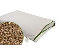 mudis Naturkissen&mehr Cojín de espelta orgánico de 40 x 60, cojín de Dormir secundario, Apoyo y Transpirable, Relleno en Red Interior de algodón orgánico Extra,