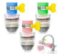 Mudoulu 3 Piezas Filtro de Agua para Grifo, Cartuchos de Repuesto Antical con Perlas Minerales, Compatibles con Grifos de Cocina y Baño, Mejora el Sabor del Agua Potable