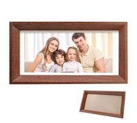 Mudoulu Marco de Fotos de Madera Estilo Roble 22x12cm, Portafotos Multiapertura para 3 Imágenes, Soporte de Mesa Decorativo para Salón Dormitorio Oficina, Diseño Elegante
