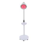 Mudshape Luz infrarroja roja, Lámpara de terapia térmica rodante con control remoto, Lámpara infrarroja de altura ajustable con bandeja de almacenamiento para terapia corporal y alivio
